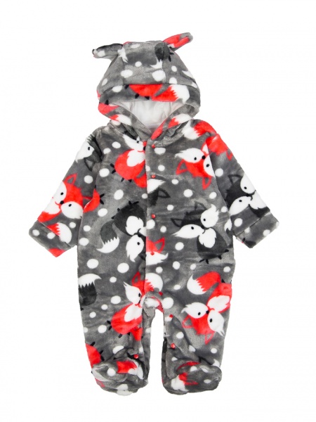 Комбинезон унисекс Маленькие люди вельсофт лисички р.68–74 разноцветный 