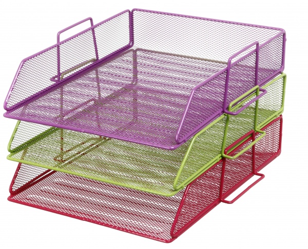 Лоток для паперів горизонтальний метал 26,5х33,5х7,8 см фіолетовий Nota Bene