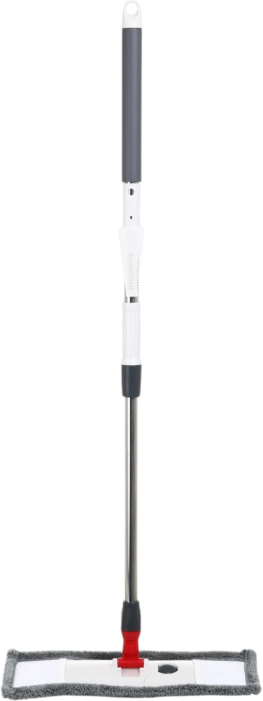 Швабра для вікон та дзеркал OBERY зі склизом 2 в 1 28 см сірий