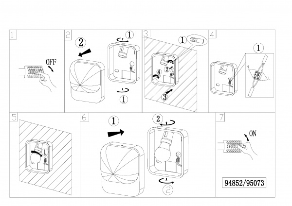 Светильник уличный настенный Eglo Trabada E27 60 Вт IP44 белый 