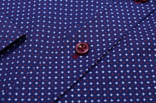 Сорочка дитяча Легпромторг 265411 р.122 синій із бордовим 