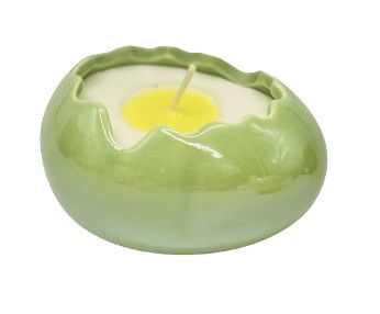 Свічка Яйце середнє зелене 14x10,6x8 см Pako-If