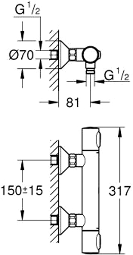 Термостат для душа Grohe QuickFix Precision Flow 34840000T