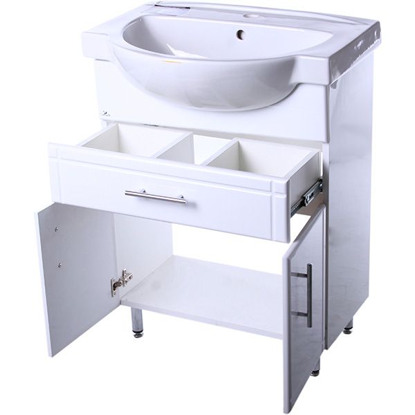 Тумба з умивальником Сансервіс Акцент SL-65-2-F 65 см біла