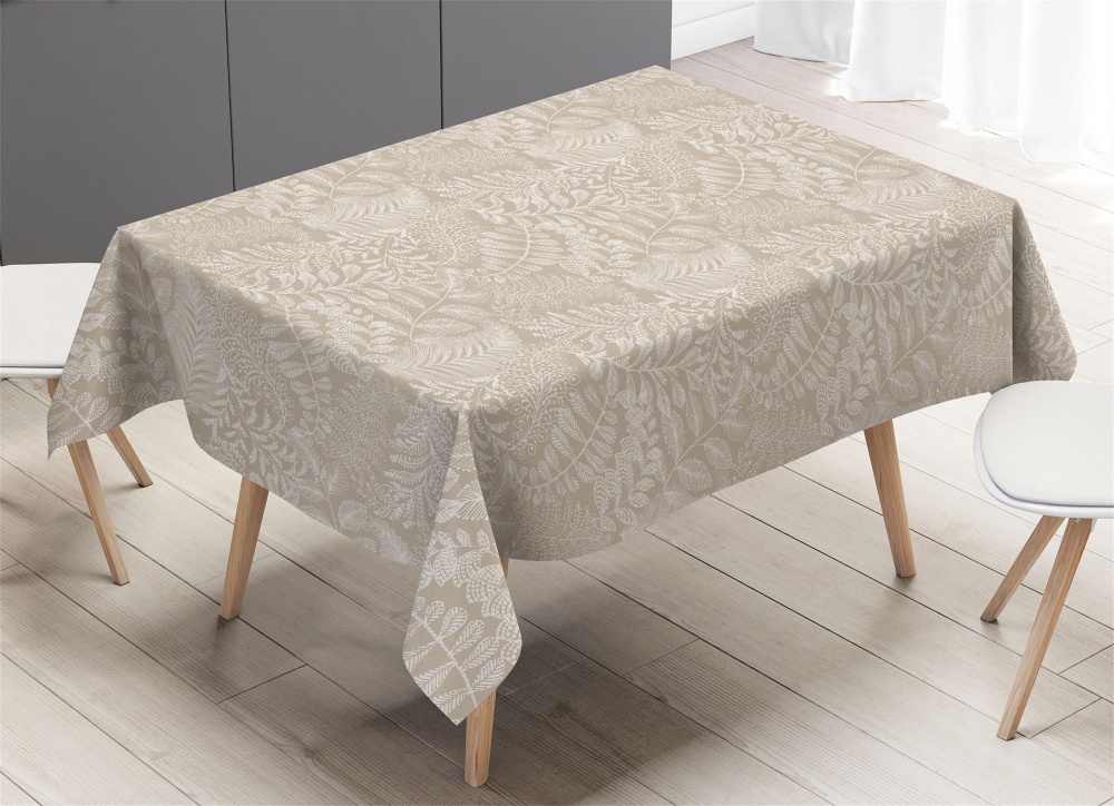 Клеенка на стол UP! (Underprice) с подкладкой 1,37м бежевый с рисунком PW195-R1005-1-2