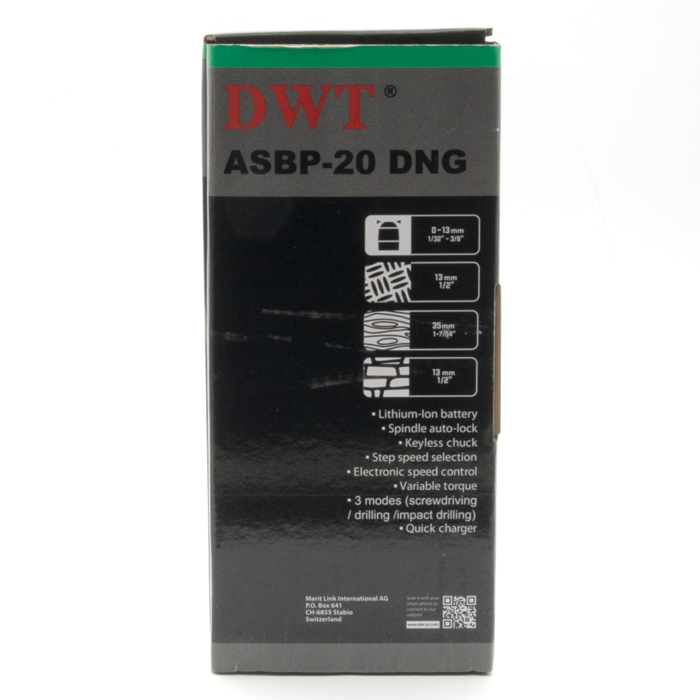 Шуруповерт ударный аккумуляторный DWT ASBP-20 DNG ASBP-20 DNG