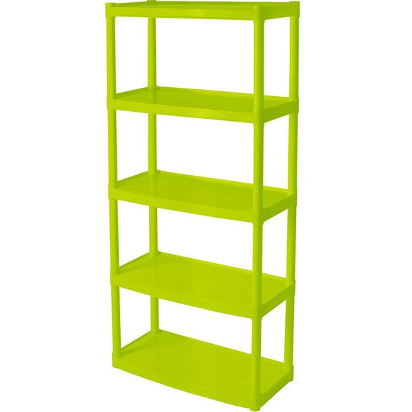 Стеллаж пластиковый Алеана 5 полок оливковый 1800x820x370 мм оливковый 