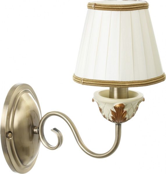 Бра Arte Lamp Benessere 1x40 Вт E14 білий із золотистим A9570AP-1WG 