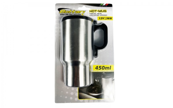 Термокружка с подогревом Bottari 12V автомобильная HOT-MUG 450 мл 