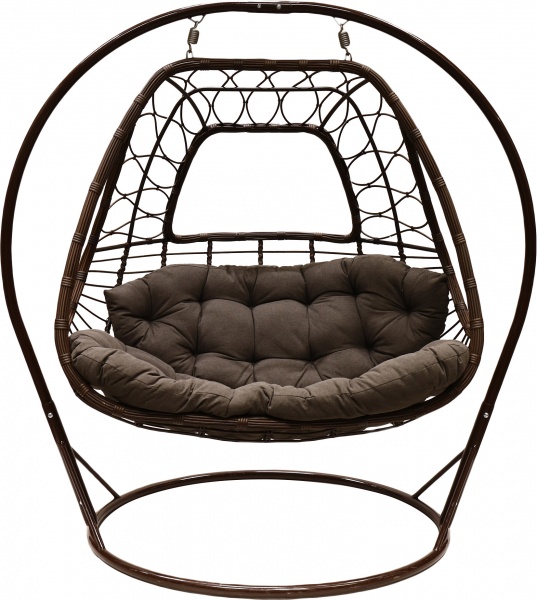 Крісло-кокон Фенікс двомісний плетіння рональд морений дуб