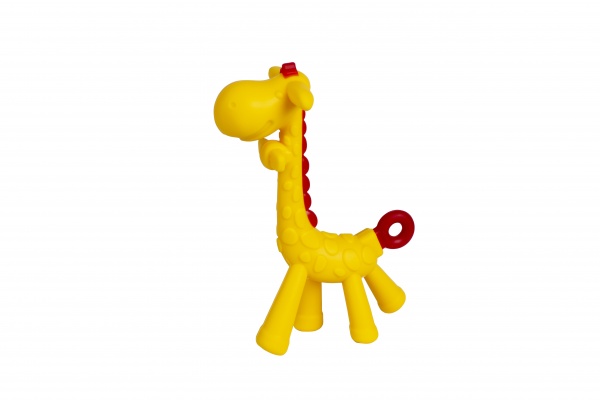 Прорезыватель силиконовый Baby Team Жирафик с держателем