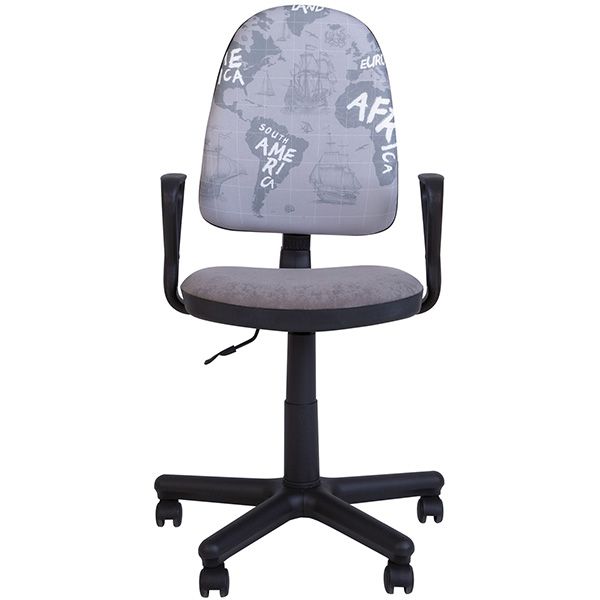 Крісло Nowy Styl SATURN GTP (CH) AB-10 TA біло-сірий 