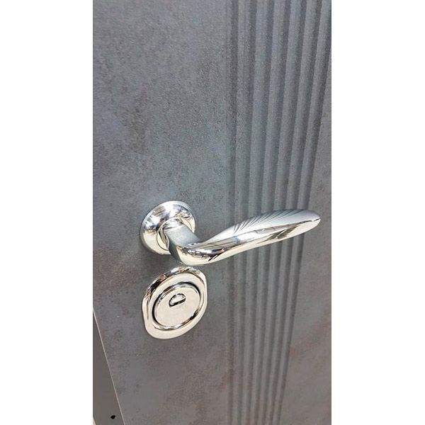 Двері вхідні Булат Престиж 172 бетон антрацит 2050x850мм праві