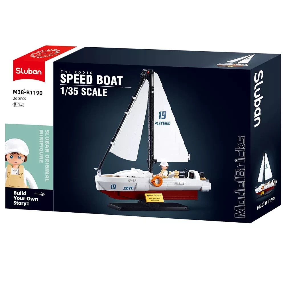 3D-конструктор Sluban Model Bricks Яхта 260 дет. M38-B1190