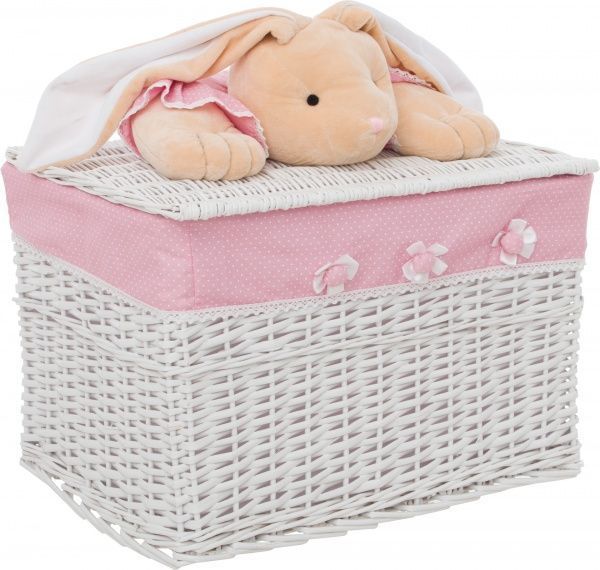 Корзина плетеная с текстилем детская 60x40x40 см JMA11-17TK-1 