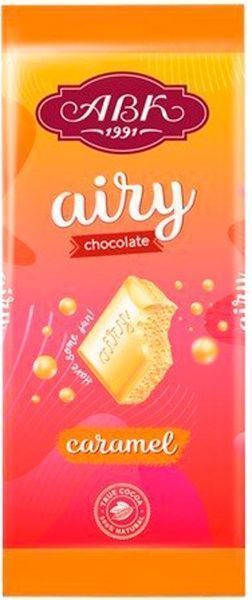 Шоколад АВК пористый белый карамель 80 г 