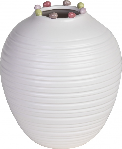 Ваза керамическая Eterna 8925W69Z-9 23 см белая 