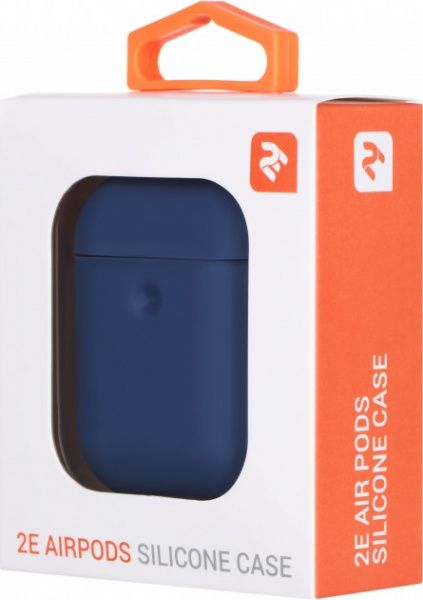 Чохол для навушників 2E для Apple AirPods Pure Color Silicone 3.0 мм Navy blue (2E-AIR-PODS-IBPCS-3-NV) 