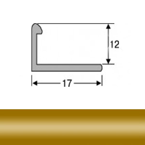 Порожек алюминиевый АП-12 анодированный TIS 2700 мм золото