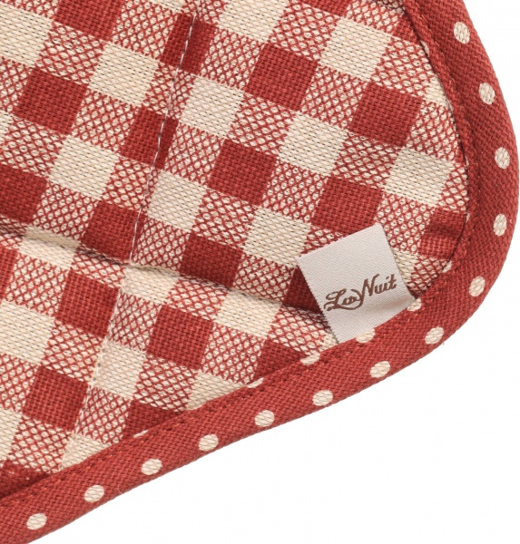 Прихватка Lucy Бордо клітинка 20x20 см червоний La Nuit 