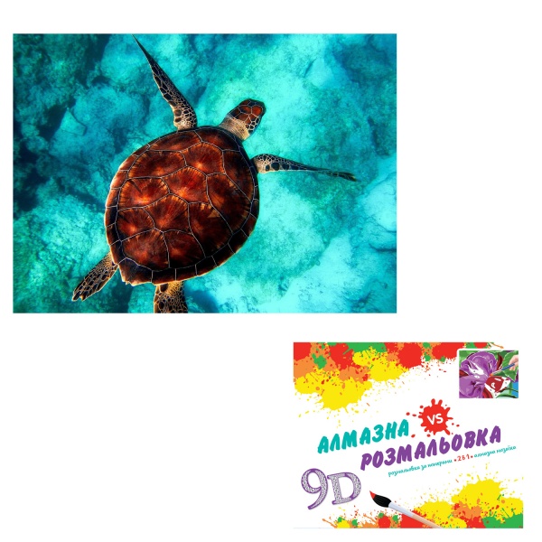 Картина по номерам 2 в 1 Алмазная мозаика + раскраска 40х50 см CY2348