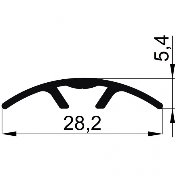Поріжок алюмінієвий гладкий АЛЮПРО 28,2х900 мм дуб глазго