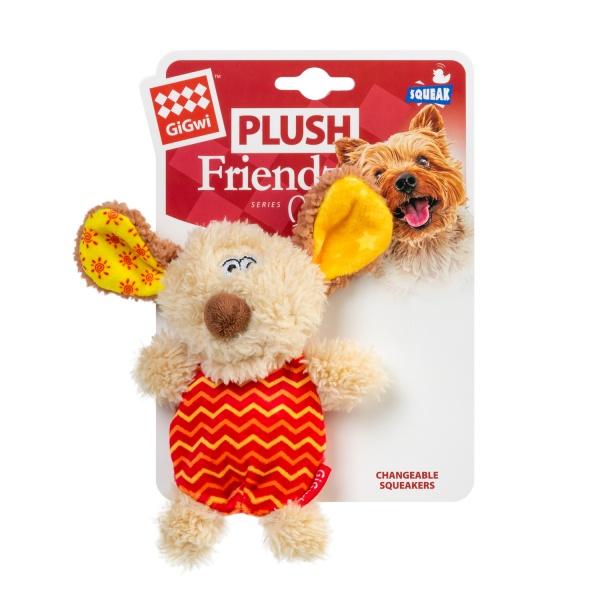 Игрушка для собак GiGwi Собачка с пищалкой Plush 13 см