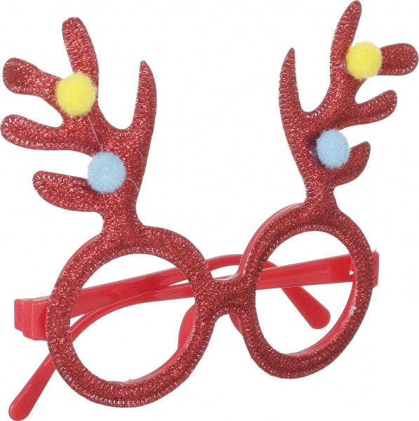 Очки с рогами оленя 12х1х14 см в ассортименте