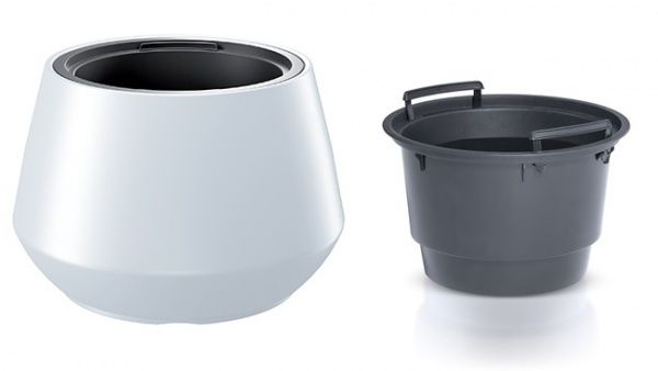 Горшок для цветов Prosperplast Heos 436х299 мм круглый белый 