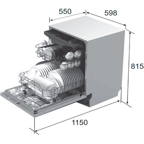 Вбудовувана посудомийна машина Pyramida DWP 6014