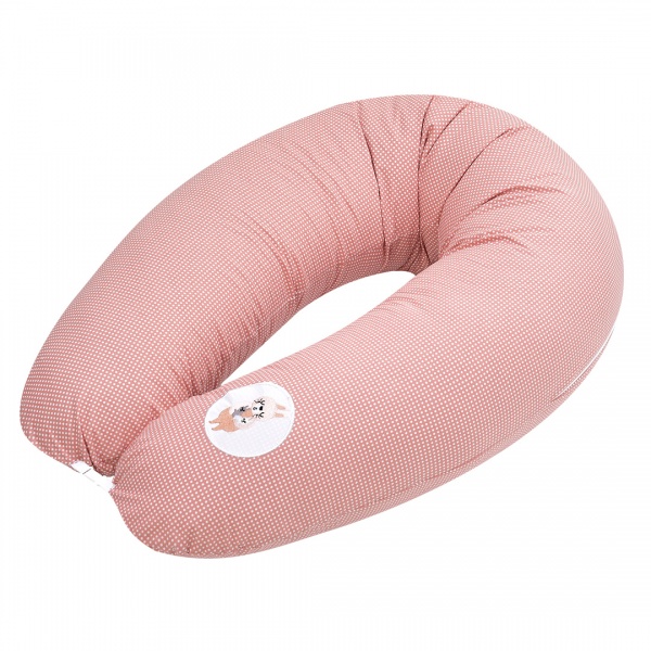 Подушка для годування IDEIA Горошок з карабіном 30x190 см пудра 4820227285020 