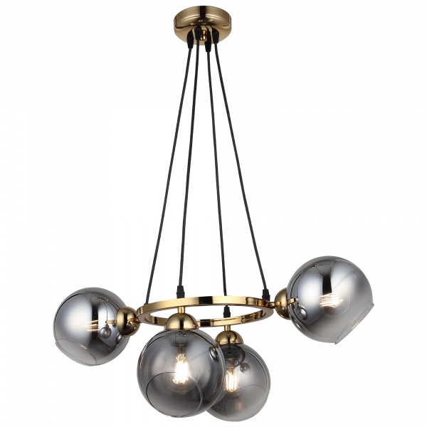 Люстра підвісна Vio Concept by LUCEA Ranko 4x40 Вт Е27 золотий 1500-75-04 