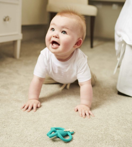 Прорізувач Matchstick Monkey Слон бірюзовий 11 см (MM-E-001)