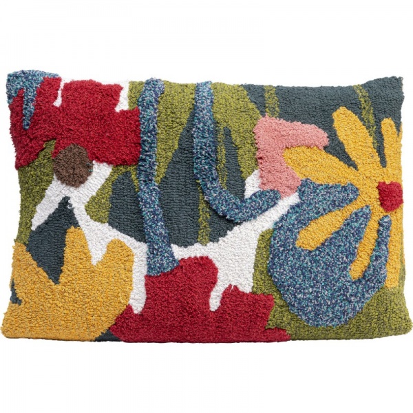 Подушка Чубчатые Цветочки 40x60 см разноцветный KARE Design 