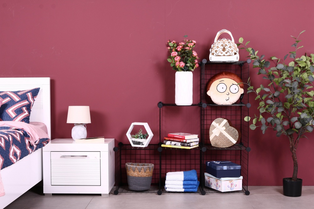 Стеллаж проволочный куб metal сubes storage 6 полки 1105х750х370 мм черный