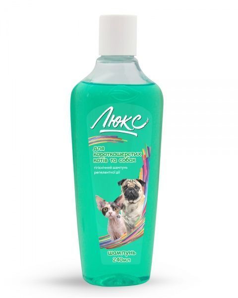 Шампунь Природа Шампунь Шампунь Природа Люкс для короткошерстих котів та собак гігієнічний репелентної дії 240мл (11232645)