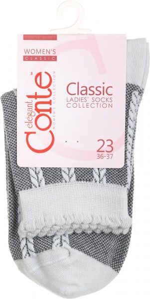 Шкарпетки Conte CLASSIC (рельєфні) 16С-58СП 086 р. 23 світло-сірий 