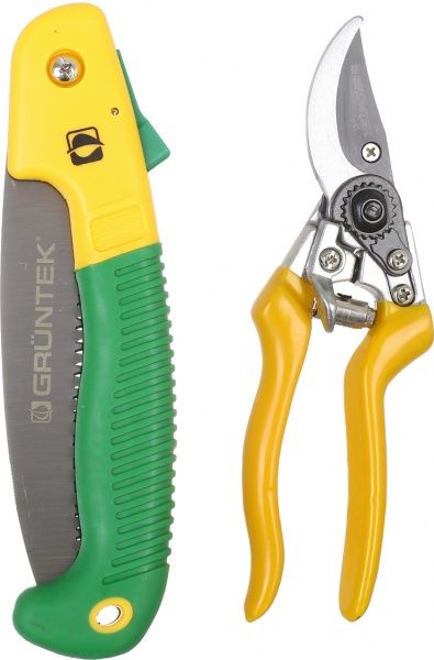 Набір садового інструменту Gruntek Пилка розкладна Hai 295500180 + секатор Falke 