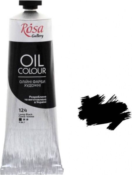 Фарба олійна сажа газова 100 мл ROSA Gallery