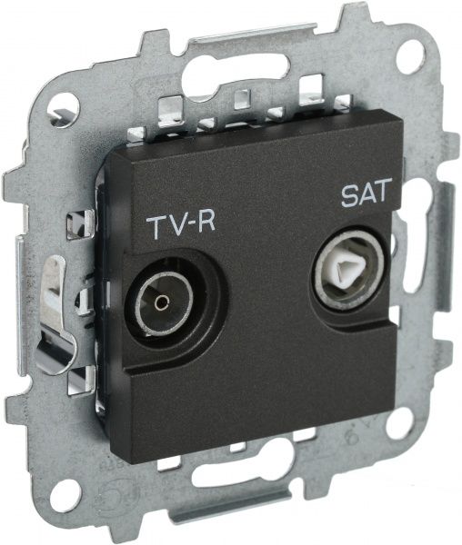 Розетка TV+R+SAT оконечная ABB Zenit антрацит N2251.7 AN Z