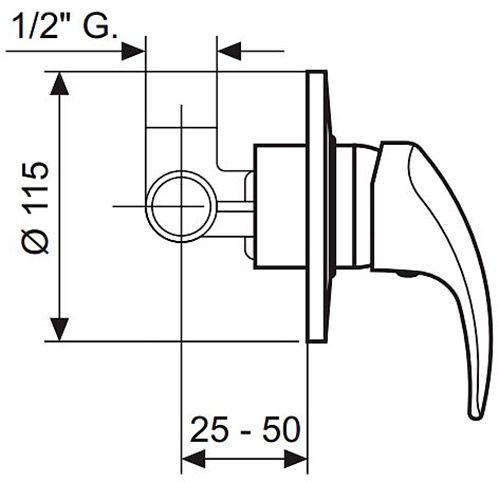 Змішувач для душу Emmevi Rubinetterie Luxor BR7009R