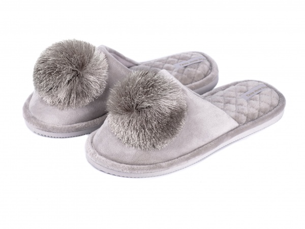 Тапки домашние Twins HS-OZ с помпоном р. 36/37 серый 