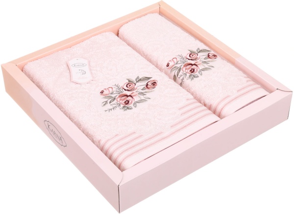 Набір рушників Stella 2 шт. абрикосовий Karna 