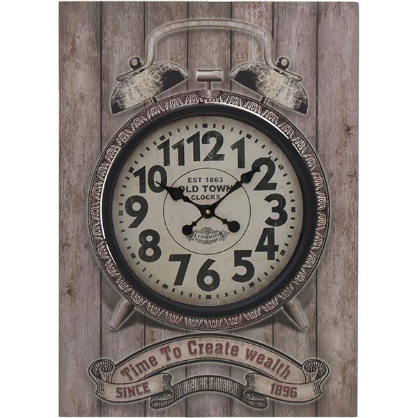 Часы настенные Time is wealth серые 50x70 см