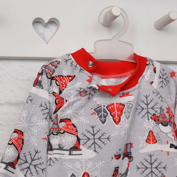 Ромпер-реглан унисекс Blanka Гном р.68 серый 12756 