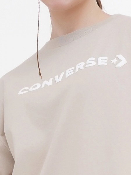 Футболка Converse OVERSIZED WORDMARK TEE 10023921-247 р.XS бежевий