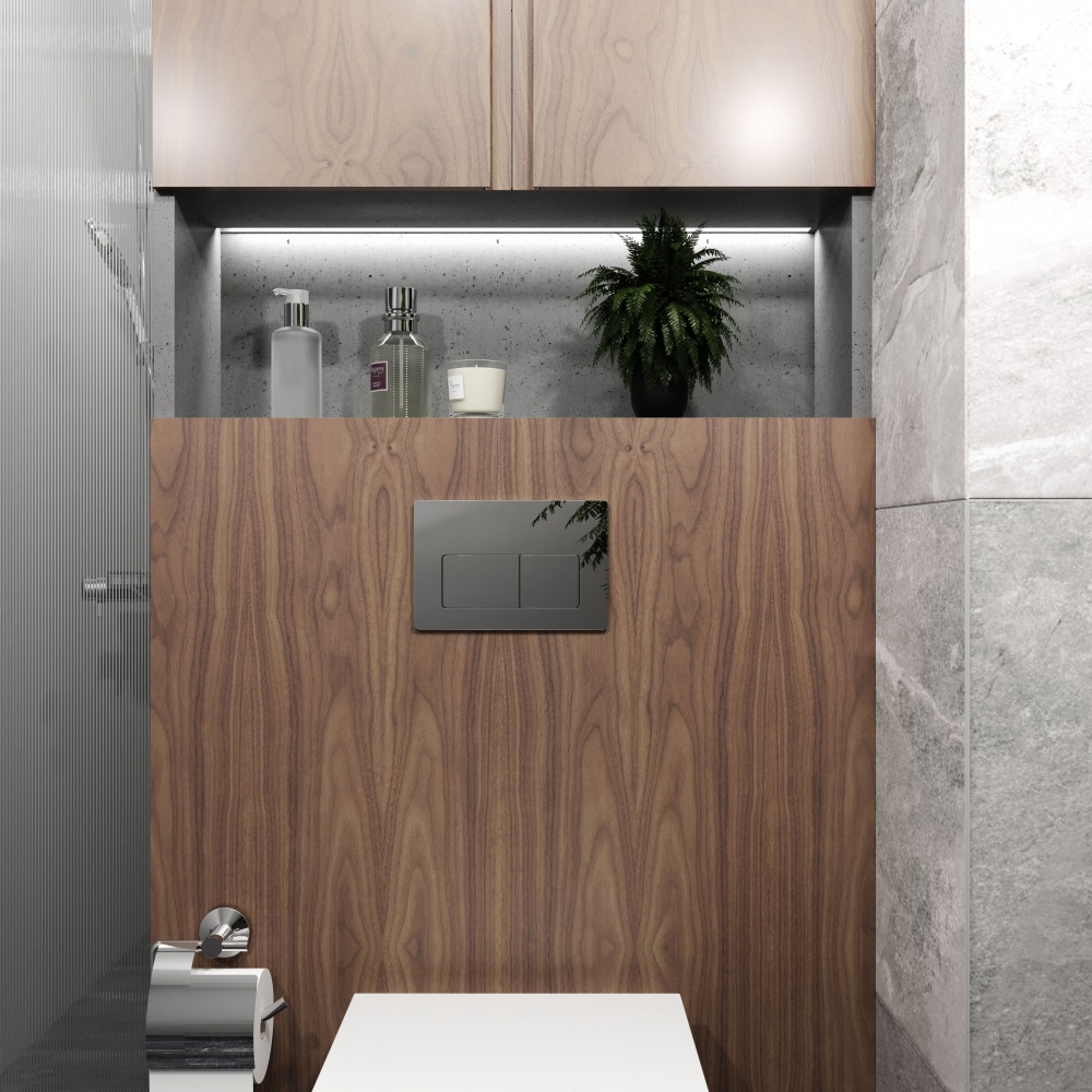 Клавиша смыва Koller Pool Kvadro Pro New хром глянец