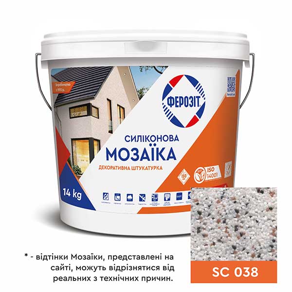 Декоративная штукатурка мозаичная Ферозит Мозаика SC 038 1,6 мм 14 кг