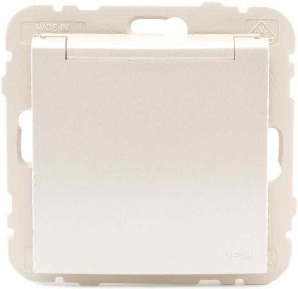 Розетка с заземлением Efapel Logus 2P+Z 16 А 250 В без шторок с крышкой металлик перламутровый