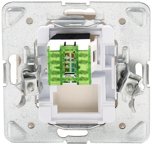 Розетка компьютерная Ospel Impresja kat. 5e Krone кремовый